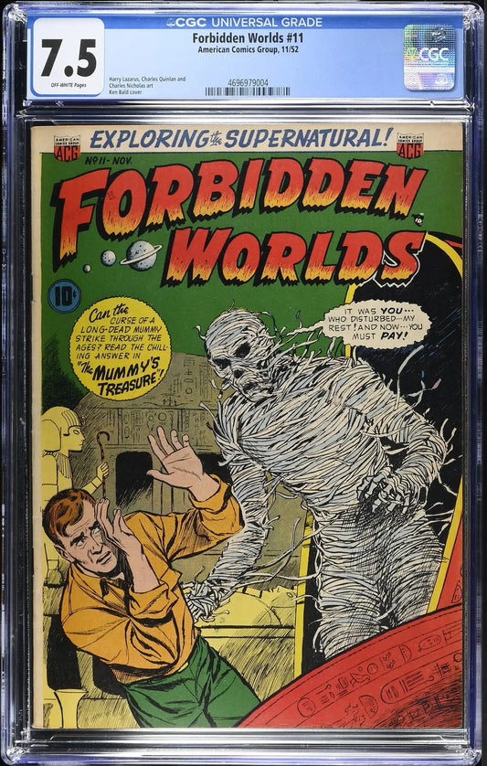 Forbidden Worlds #11 (1952) Graded CGC 7.5 VF Pre-Code Horror Hitler Story - Comic Book