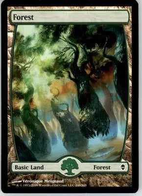 Forest (248) - Full Art - Zendikar - 248 - NM - Magic Card Single
