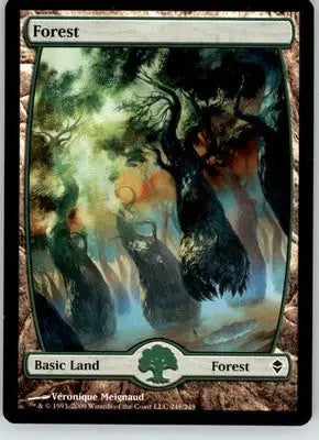 Forest (248) - Full Art - Zendikar - 248 - NM Magic: The Gathering - Magic Card Single