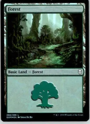 Forest (266) - Dominaria - 266 - Foil MP - Magic Card Single