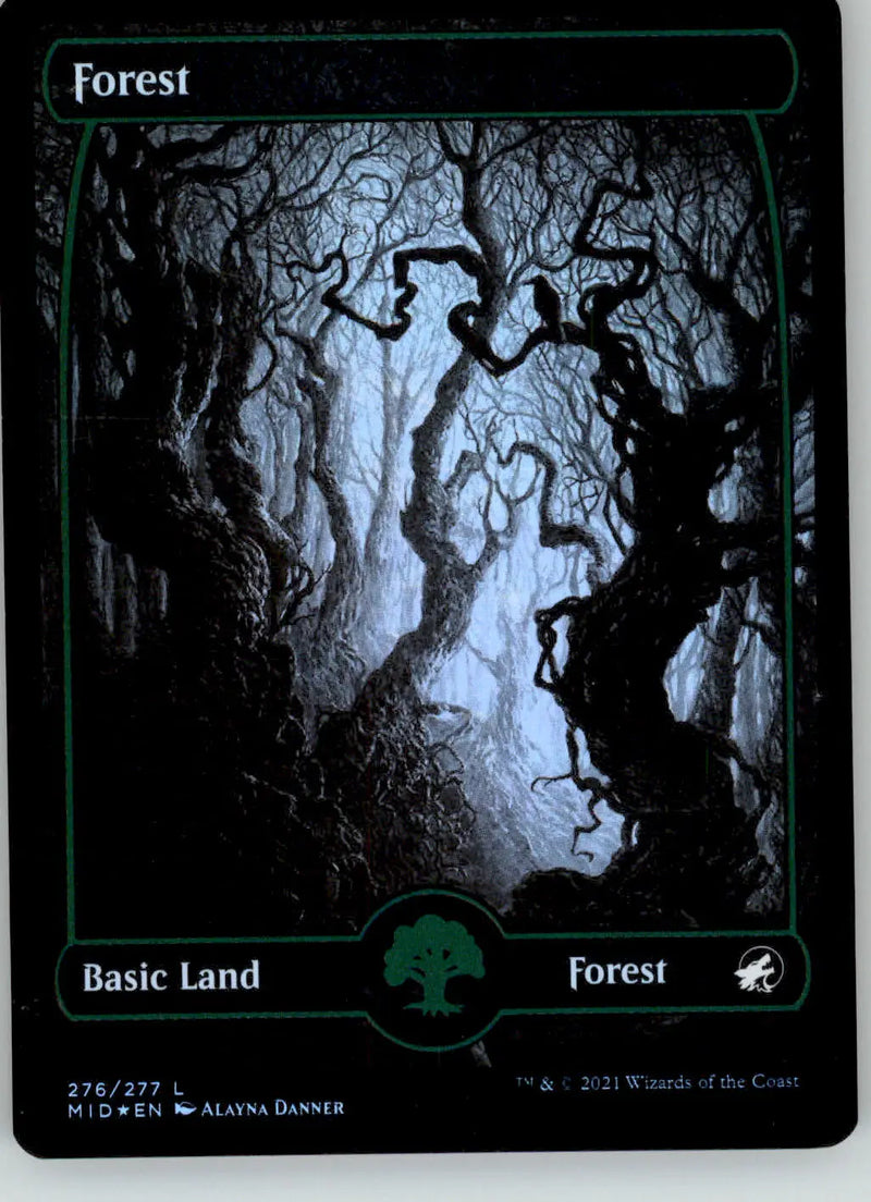 Forest (276) - Innistrad: Midnight Hunt - 276 - Foil LP Magic: The Gathering - Magic Card Single