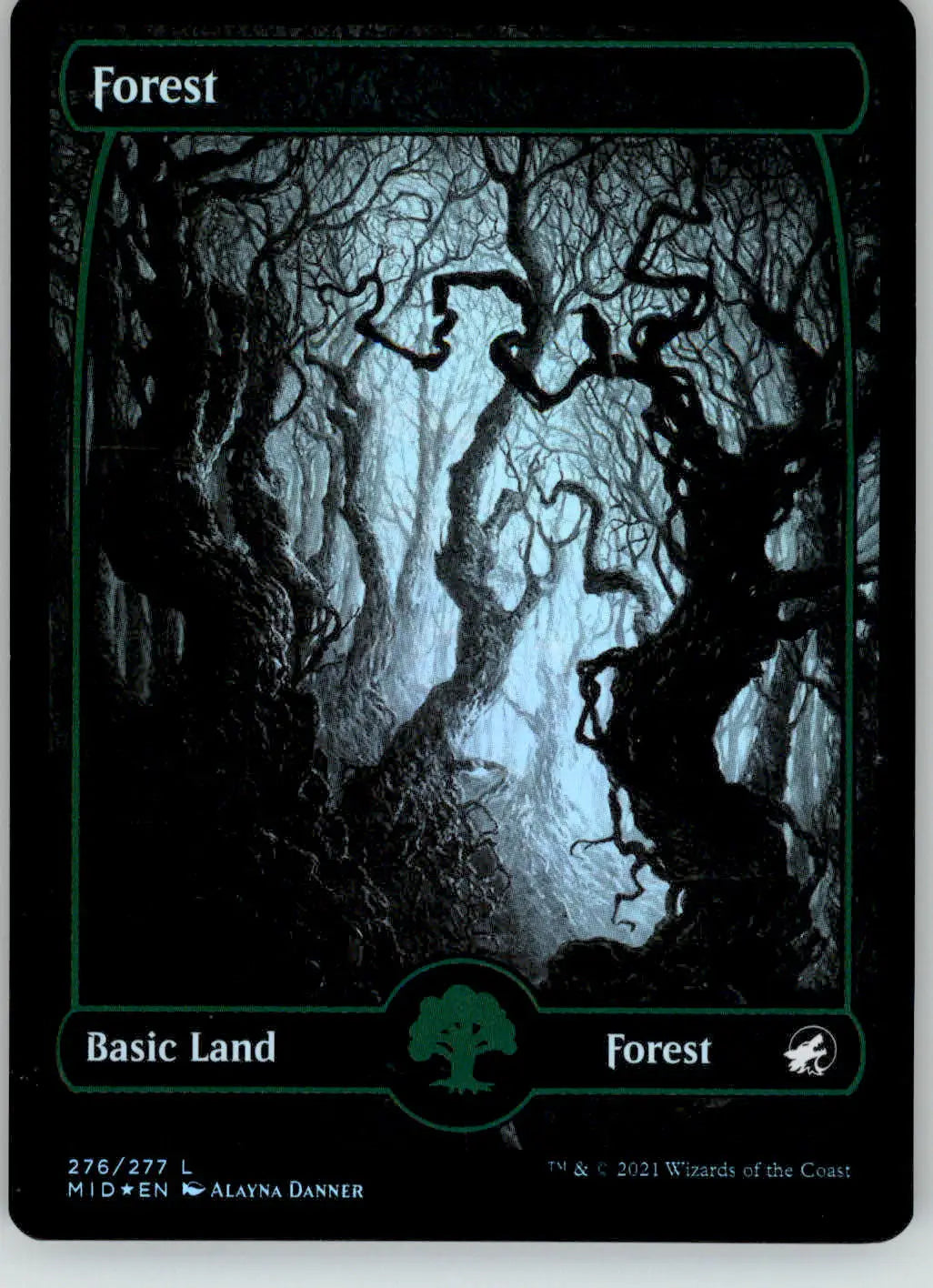 Forest (276) - Innistrad: Midnight Hunt - 276 - Foil LP Magic: The Gathering - Magic Card Single
