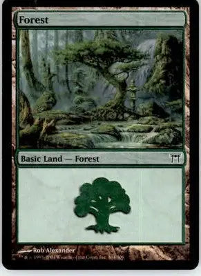 Forest (304) - Champions of Kamigawa - 304 - Foil MP - Magic Card Single