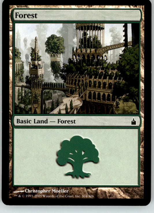 Forest (304) - Ravnica: City of Guilds - 304 - LP Magic: The Gathering - Magic Card Single