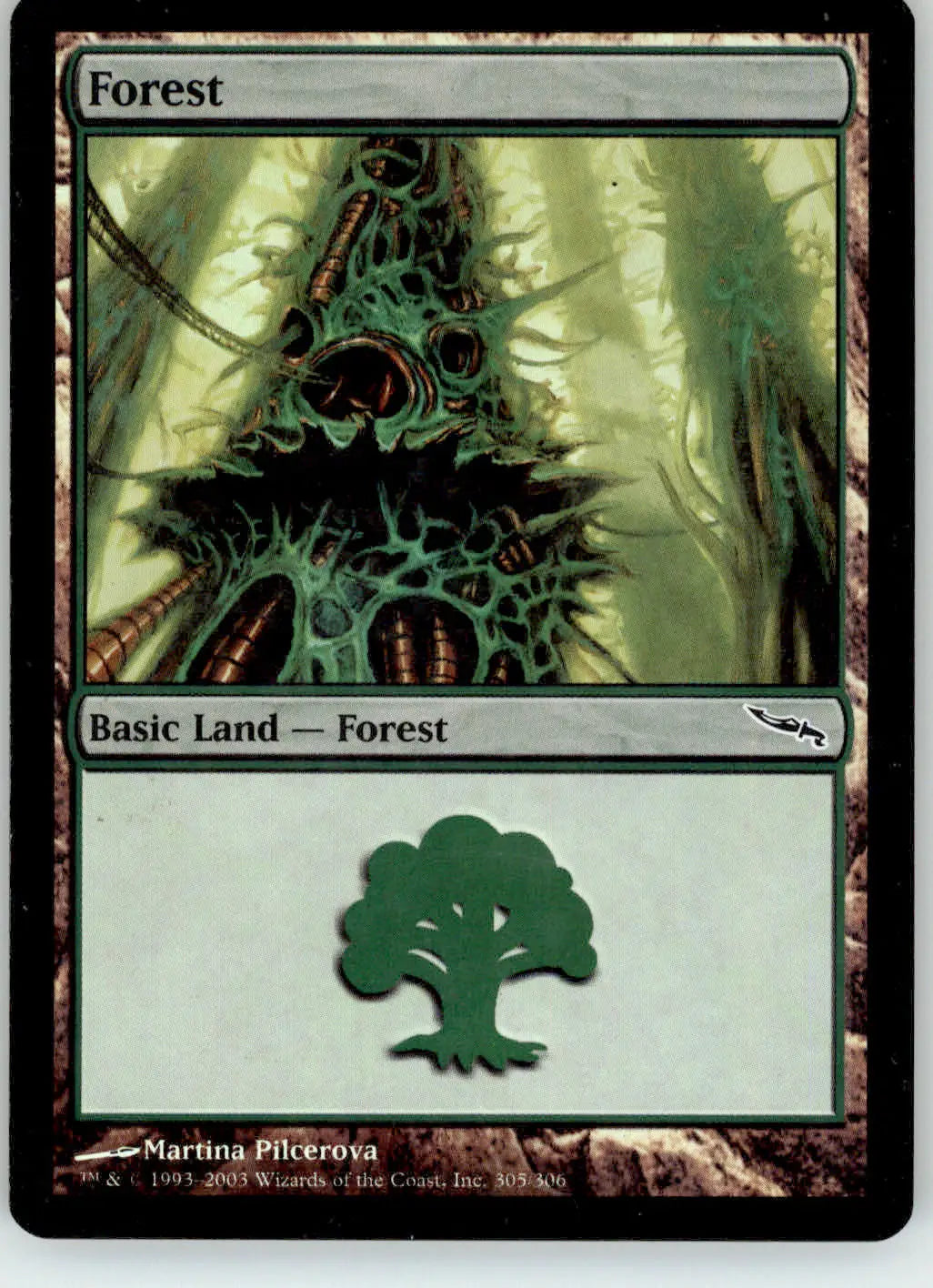 Forest (305) - Mirrodin - 305 - Foil MP Magic: The Gathering - Magic Card Single