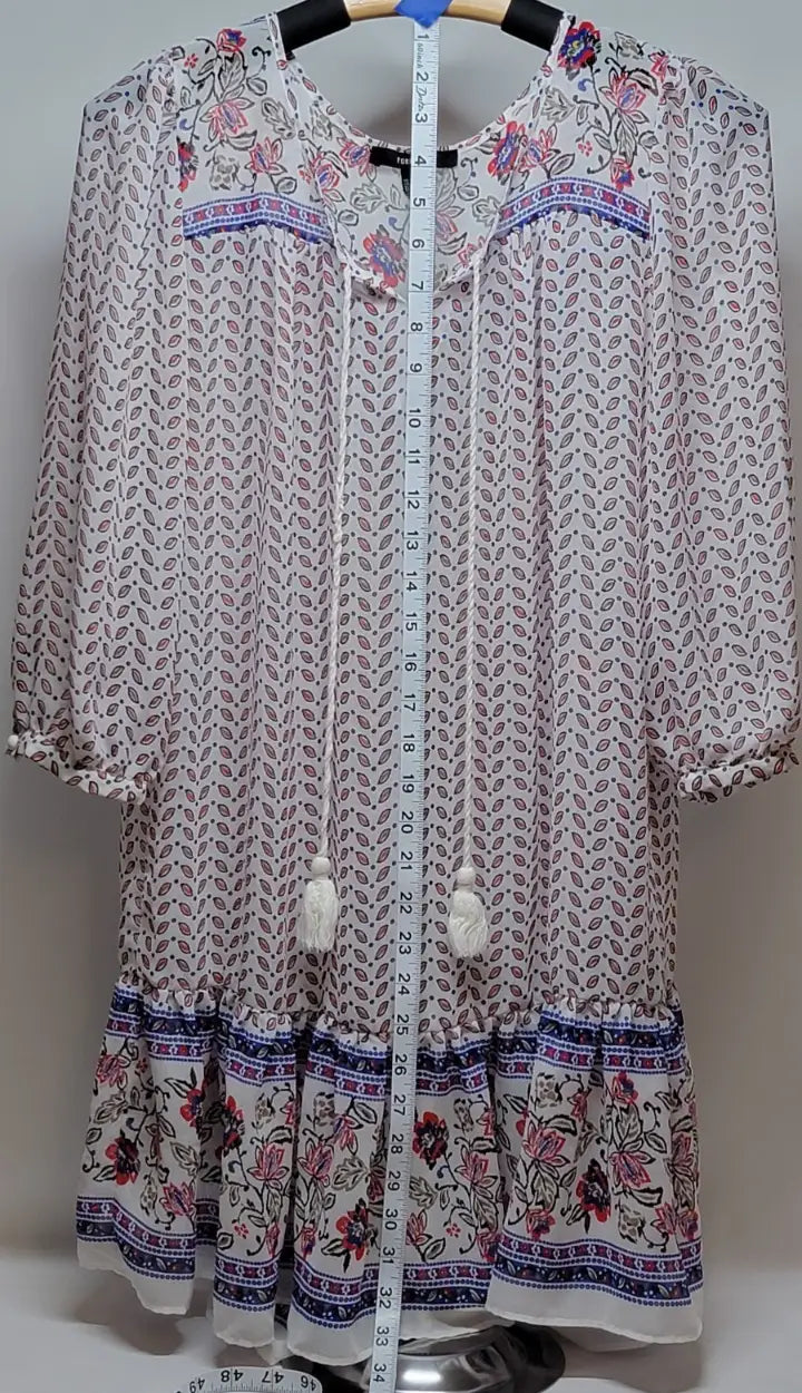 Forever 21 Bohemian Long Sleeve Floral Dress Size Small - Apparel