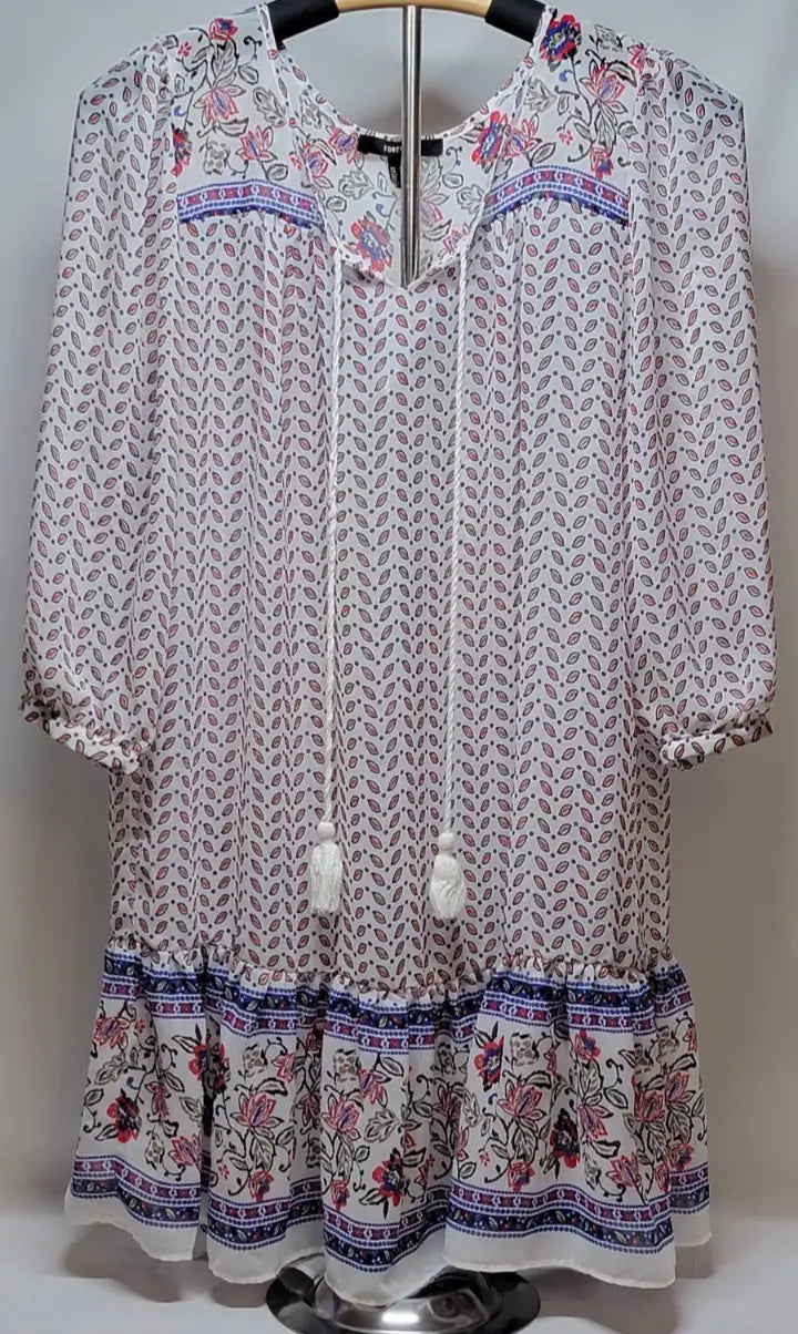 Forever 21 Bohemian Long Sleeve Floral Dress Size Small - Apparel