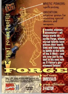 Forge - 1994 Ultra X-Men - #31 - Non_sport - Non-Sports Card Single