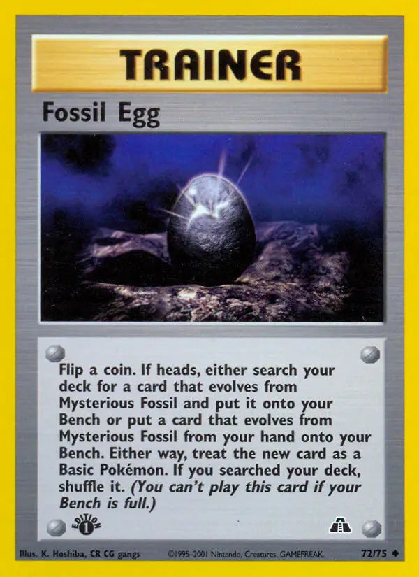 Fossil Egg - Neo Discovery - 72/75 - Unlimited MP Pokemon - Pokémon Card Single