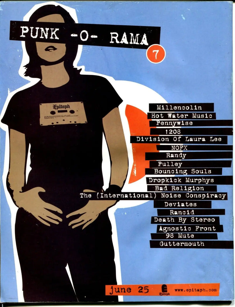 Punk-O-Rama 7 concert poster featured in Foul Videogame Subculture Magazine #8
