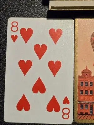 Fournier Playing Cards Vintage Gold Edged Hot Air Balloon Backs Made in Spain - Non-Sports Card Box