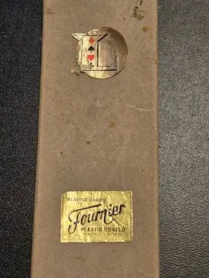 Fournier Playing Cards Vintage Gold Edged Hot Air Balloon Backs Made in Spain - Non-Sports Card Box