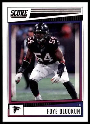 Foye Oluokun 2022 Score #42 Atlanta Falcons - Football Card Single