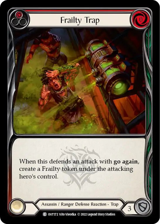 Frailty Trap (Red) - Outsiders - OUT172 - Rainbow Foil NM Flesh and Blood - TCG Card Single