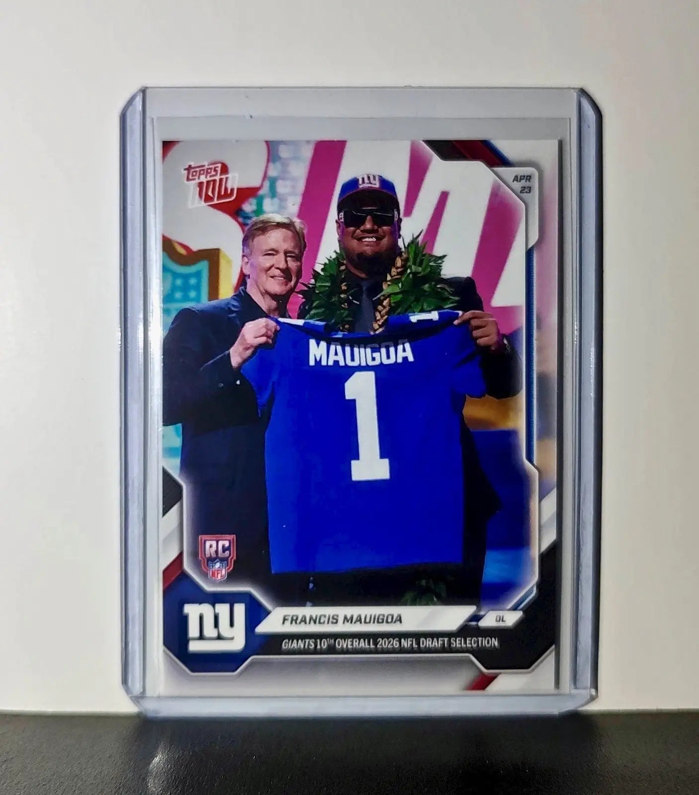 Francis Mauigoa Rookie 2026 Topps Now Draft Night #FMAU Card New York Giants - Football Card Single