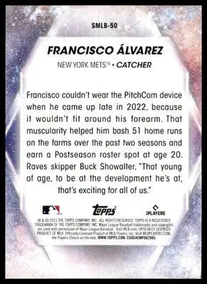 Francisco Álvarez 2023 Topps Stars of MLB #SMLB-50 New York Mets - Baseball Card Single