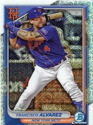 Francisco Alvarez 2024 Bowman Chrome Mojo Refractors #75 New York Mets - Baseball Card Single