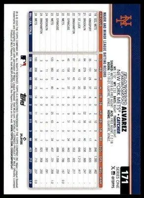 Francisco Alvarez 2025 Topps #171 New York Mets - Baseball Card Single