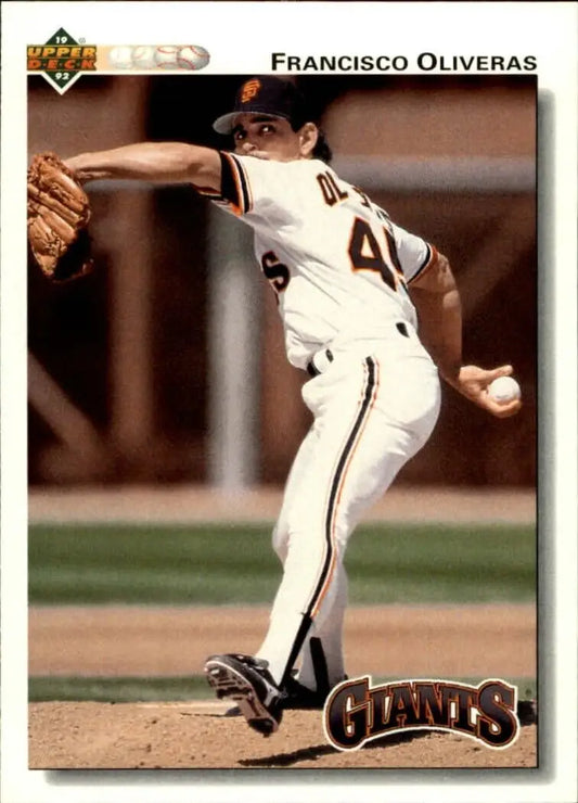 Francisco Oliveras 1992 Upper Deck MLB #49 Baseball Card San Francisco Giants - Baseball Card Single
