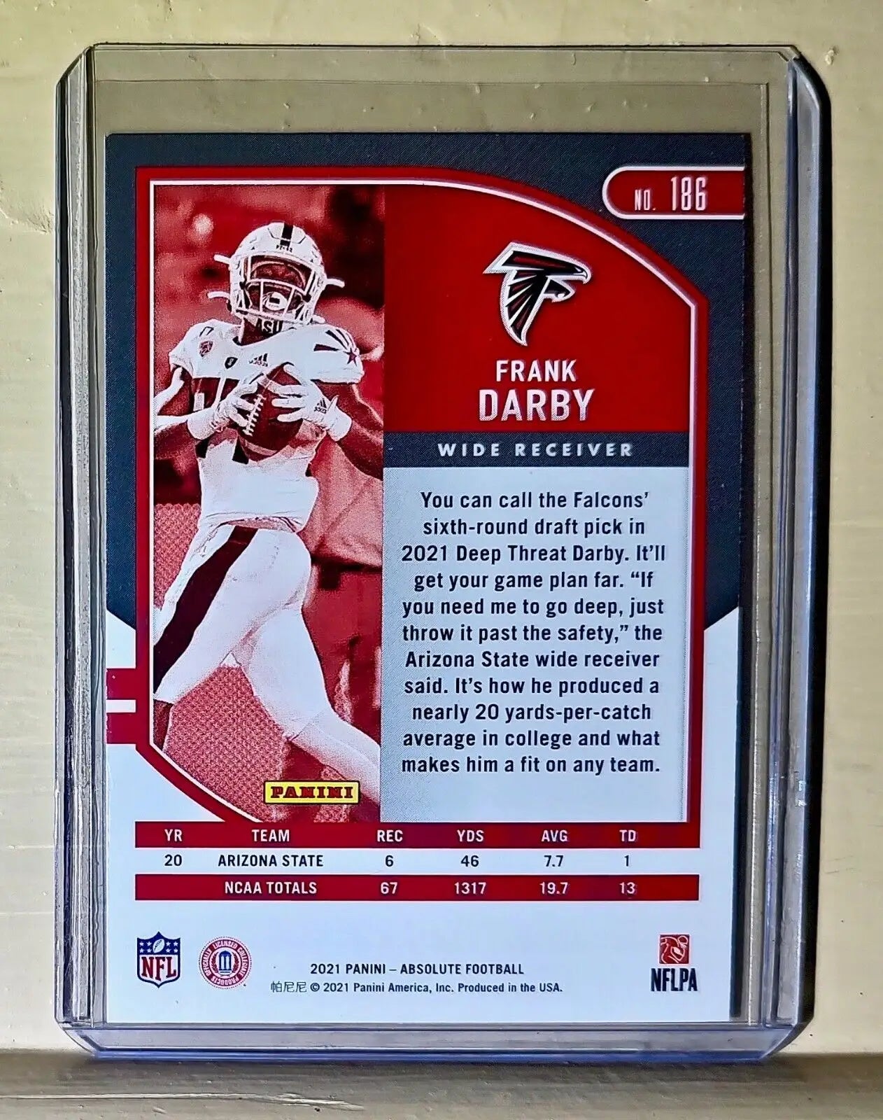 Frank Darby 2021 Panini NFL Absolute Football #186 Rookie Card - Football Card Single