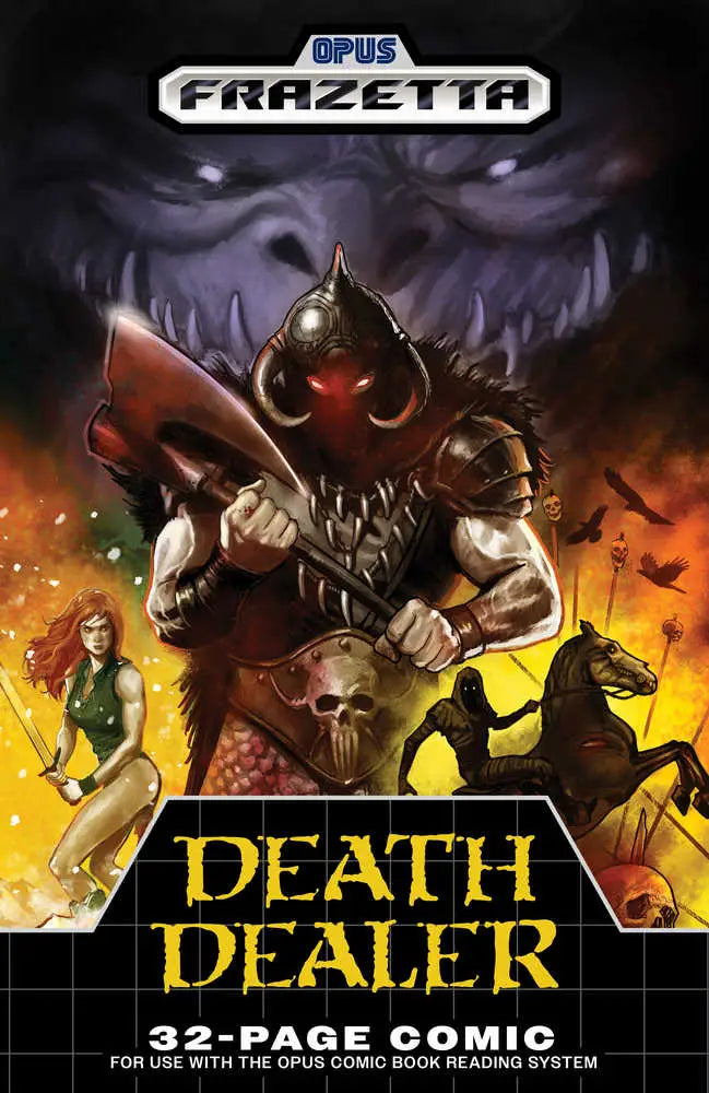 Menacing armored warrior on Frank Frazetta Death Dealer #4 trading card cover