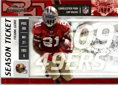 Frank Gore - 2009 Playoff Contenders - #83 - Football - Football Card Single