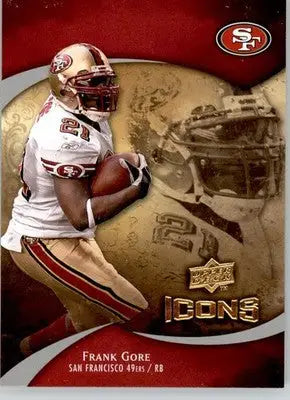 Frank Gore - 2009 Upper Deck Icons - #20 - Football - Football Card Single
