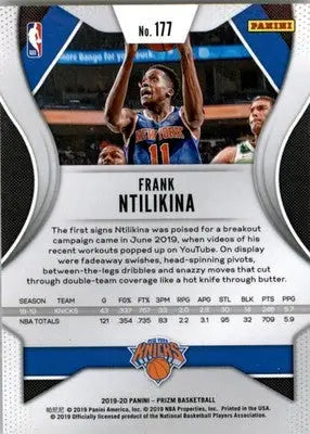 Frank Ntilikina - 2019-20 Panini Prizm - #177 - Basketball - Basketball Card Single
