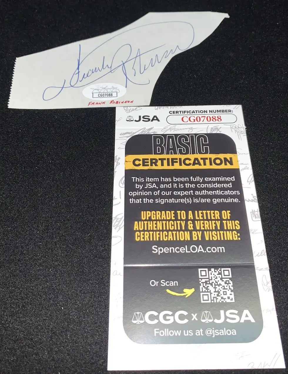 Frank Robinson Auto Cut Signed JSA SF Giants Reds Orioles Signature - Sports Memorabilia