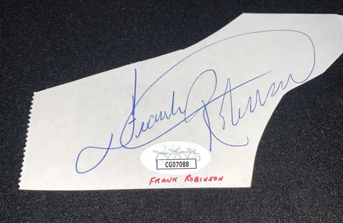 Frank Robinson Auto Cut Signed JSA SF Giants Reds Orioles Signature - Sports Memorabilia
