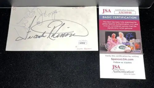 Autographed check with certification from Frank Robinson, Joe Morgan, Vida Blue memorabilia