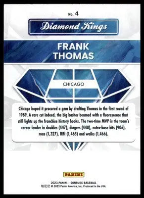 Frank Thomas 2023 Donruss #4 Chicago White Sox - Baseball Card Single