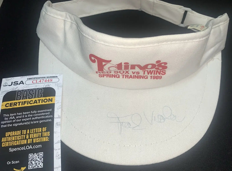 Frank Viola Signed Minnesota Twins Red Sox Souvenir Totino’s Visor Hat JSA Auto - Sports Memorabilia