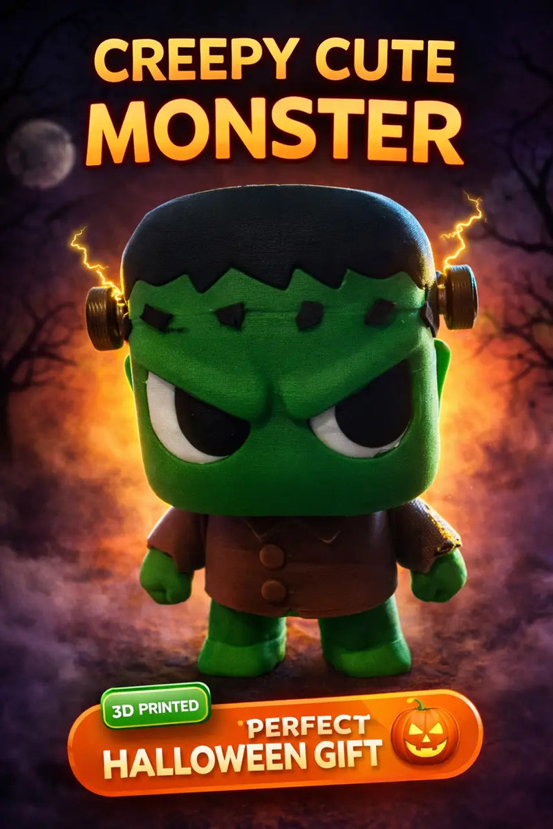 Frankenstein Monster Figurine 3D Printed Cute Halloween Spooky Toy Gift - Collectibles
