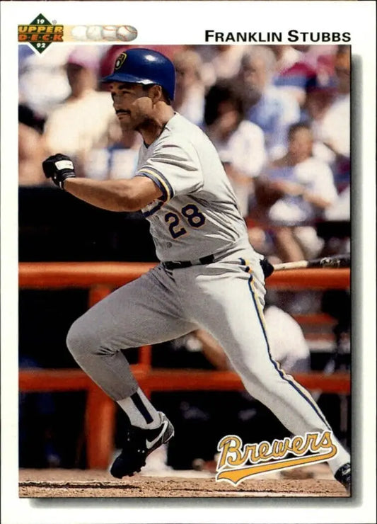Franklin Stubbs 1992 Upper Deck MLB #396 Baseball Card Milwaukee Brewers - Baseball Card Single