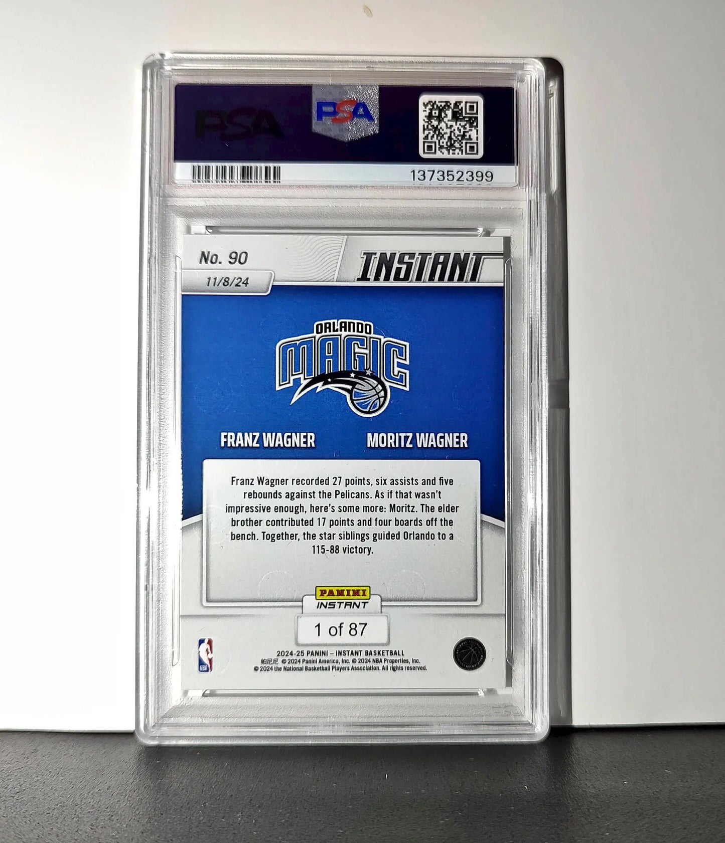 Franz Wagner / Moritz Wagner 2024 Panini NBA #90 Basketball PSA 10 Gem Mint - Basketball Card Single