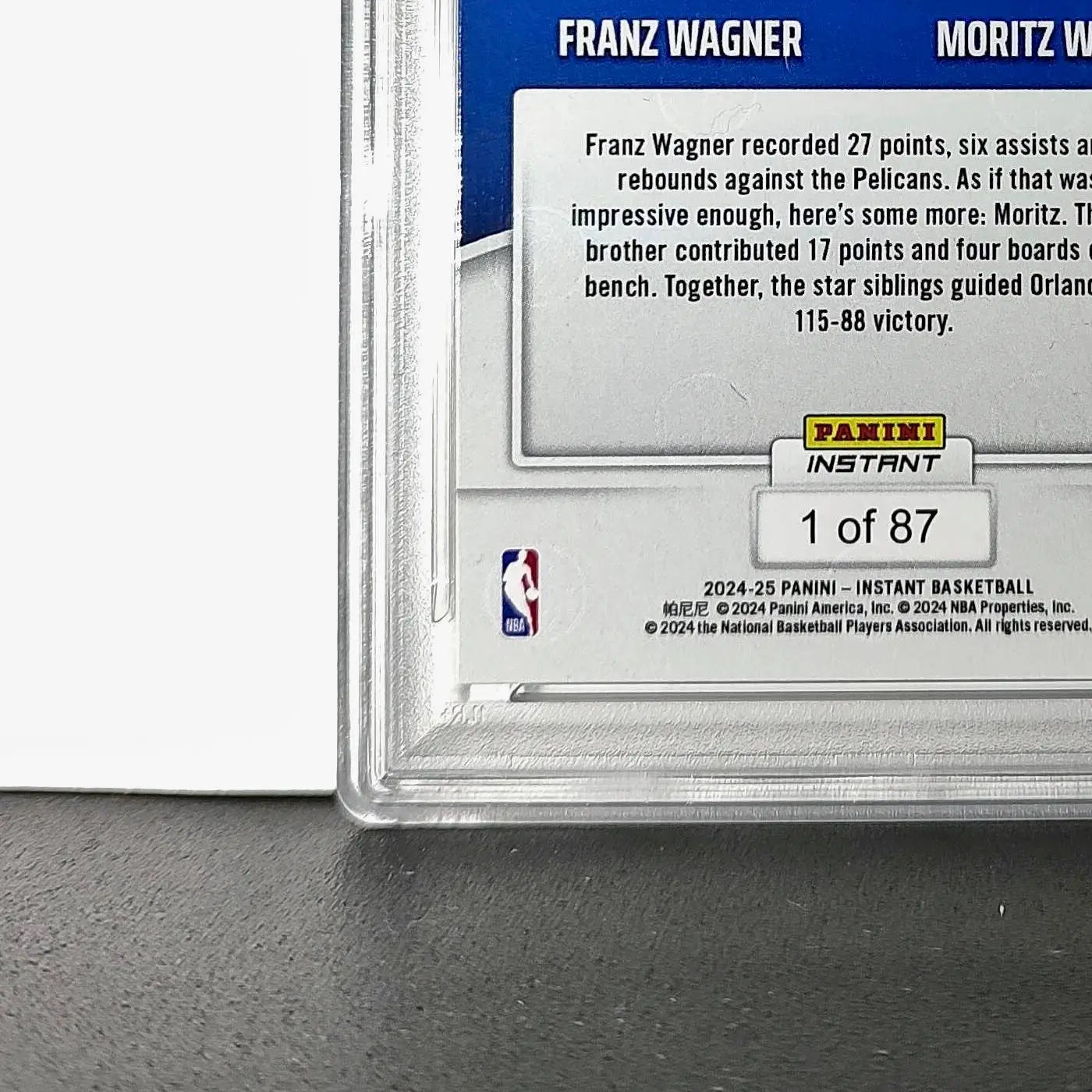 Franz Wagner / Moritz Wagner 2024 Panini NBA #90 Basketball PSA 10 Gem Mint