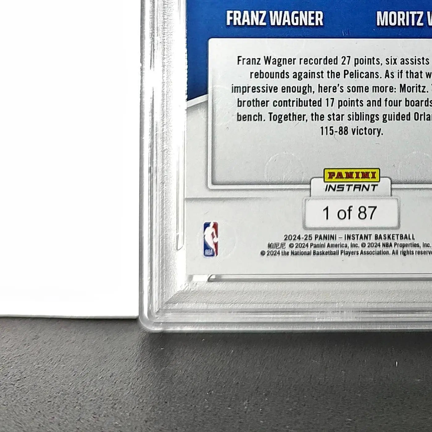 Franz Wagner / Moritz Wagner 2024 Panini NBA #90 Basketball PSA 10 Gem Mint - Basketball Card Single