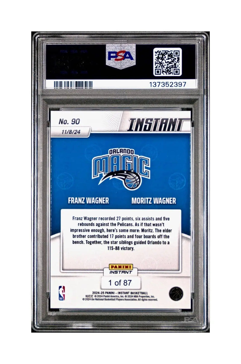 Franz Wagner / Moritz Wagner 2024 Panini NBA #90 Basketball PSA 9 Mint