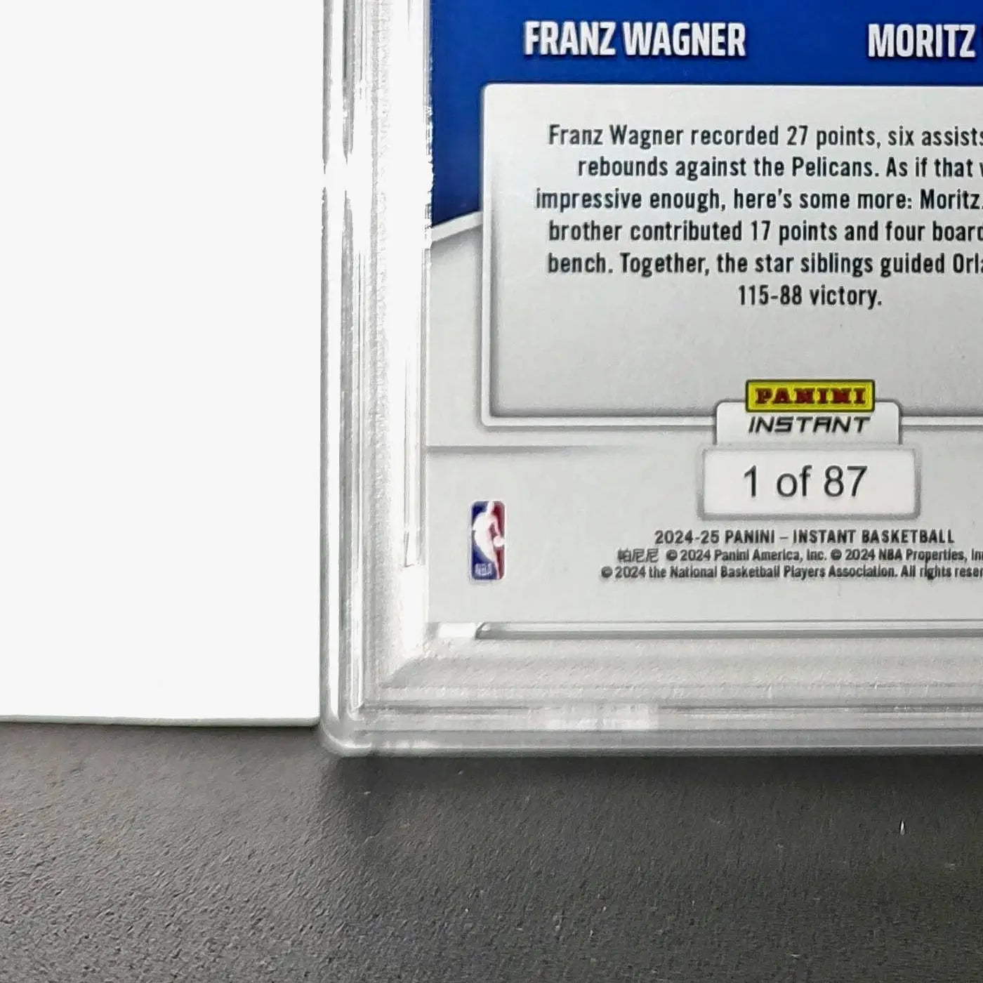 Franz Wagner / Moritz Wagner 2024 Panini NBA #90 Basketball PSA 9 Mint