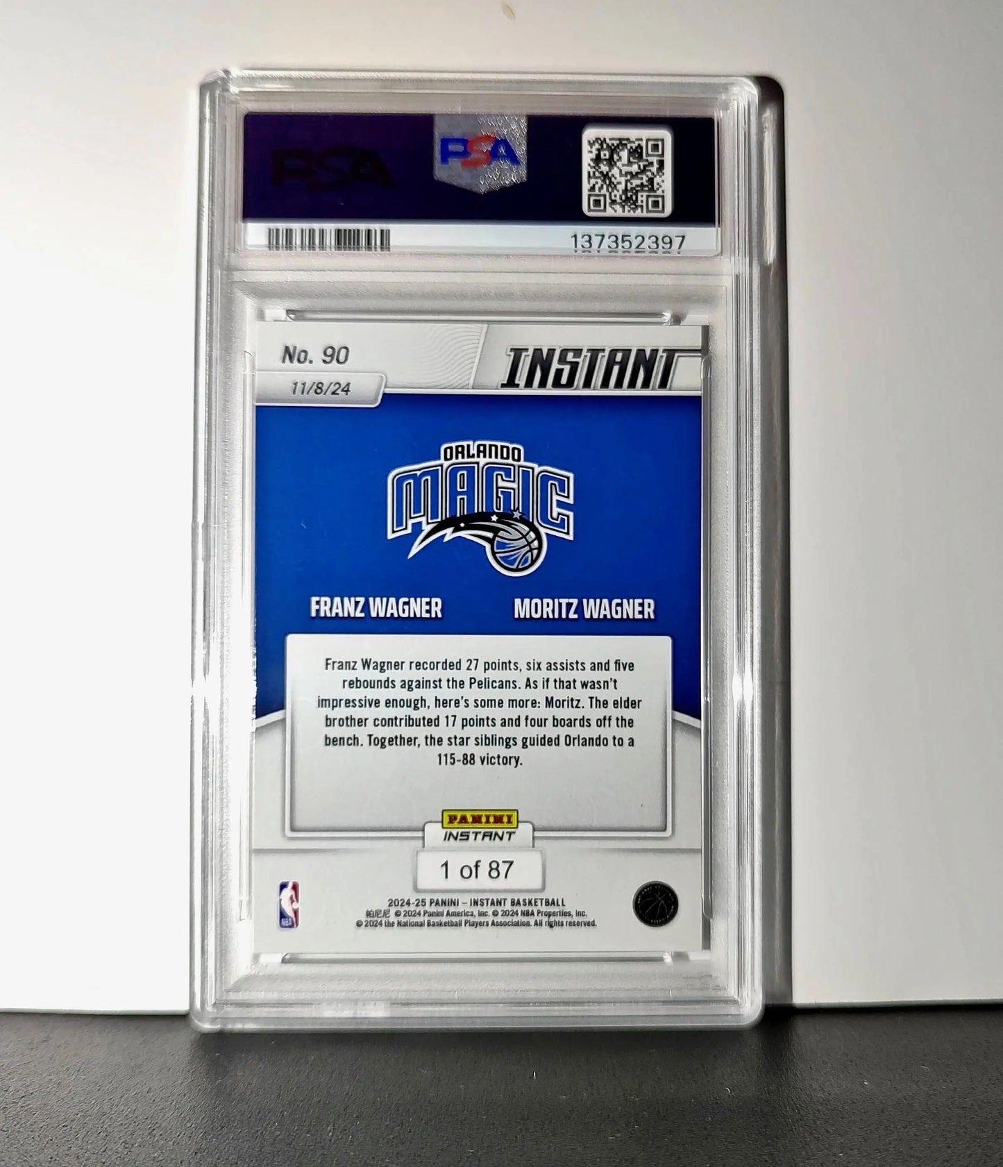 Franz Wagner / Moritz Wagner 2024 Panini NBA #90 Basketball PSA 9 Mint