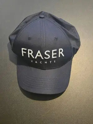 Fraser Yachts Hat Unisex Adjustable Navy Embroidered Logo Baseball Cap Sailing - Apparel