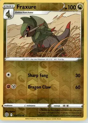 Fraxure - SWSH09: Brilliant Stars - Reverse Holo LP - #111/172 - Pokémon Card Single