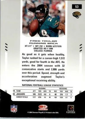 Fred Taylor - 2004 Leaf Certified Materials - #53 - Football - Football Card Single