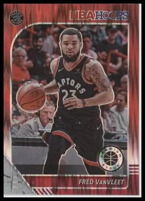 Fred VanVleet 2019-20 Hoops Premium Stock Prizms Red Flash #183 Toronto Raptors - Basketball Card Single