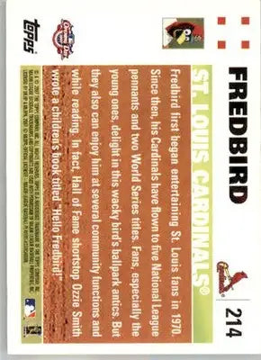 Fredbird - 2007 Topps Opening Day - #214 - SN Gold Baseball - Baseball Card Single
