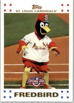 Fredbird - 2007 Topps Opening Day - #214 - SN Gold Baseball - Baseball Card Single
