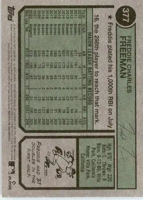 Freddie Freeman - 2023 Topps Heritage - #377 - Baseball - Baseball Card Single
