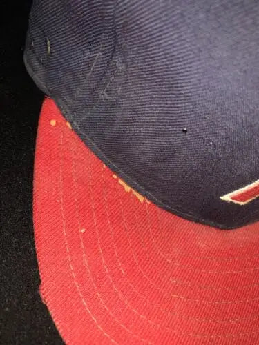Worn baseball cap signed by Freddie Patek, California Angels Game Used collectible hat
