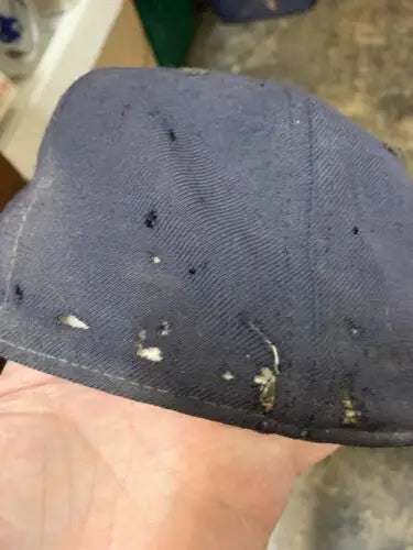 Damaged blue baseball cap from Freddie Patek, California Angels signed hat for collectors